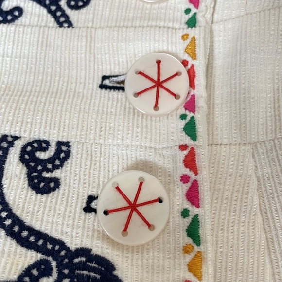 ANTHROPOLOGIE embroidered corduroy jacket blazer - Picture 5 of 13